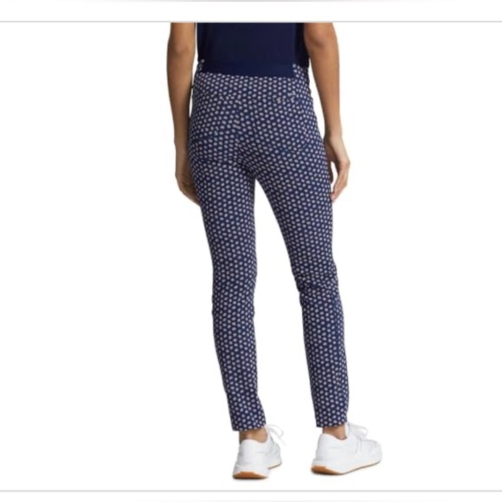 Polo Ralph Lauren RLX Polo Golf Women's dark blue Printed Geo Eagle Pants sz‎ 2
